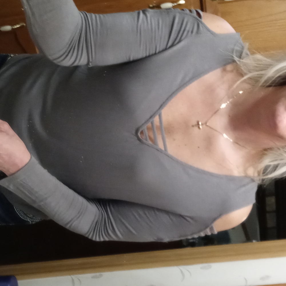 "Rock & Republic" brand. Long sleeve cut out top. Size L. - Picture 2 of 5